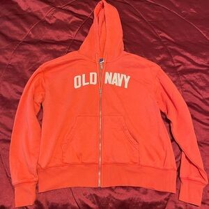 Orange Old Navy Zip Up Hoodie Size XS